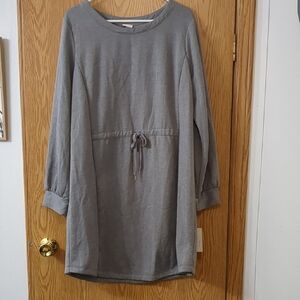 Gray Long Sleeve Tunic Shirt